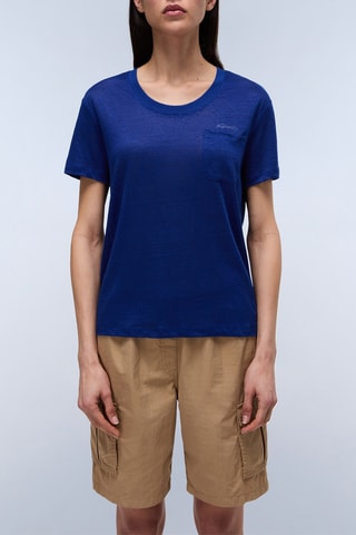 Camiseta de lino S Ete - Azul rey - Napapijri