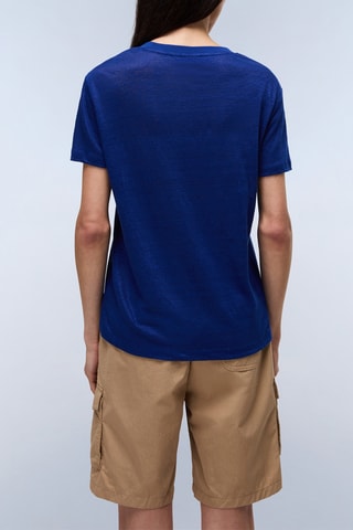 Camiseta de lino S Ete - Azul rey - Napapijri
