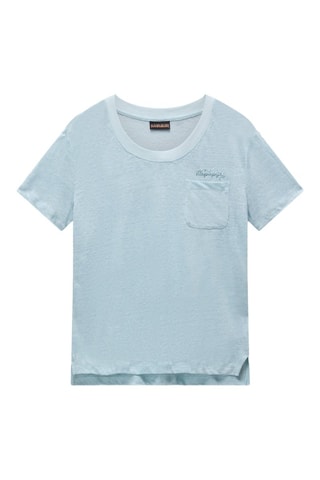 Camiseta de lino S Ete - Azul claro - Napapijri