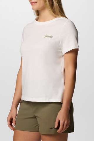 Camiseta regular fit de algodón orgánico Rolling Bend™ - Blanco