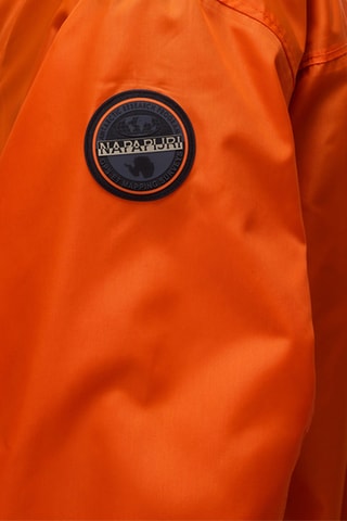 Sudadera con capucha Rainforest - Naranja flúor y negro - Napapijri