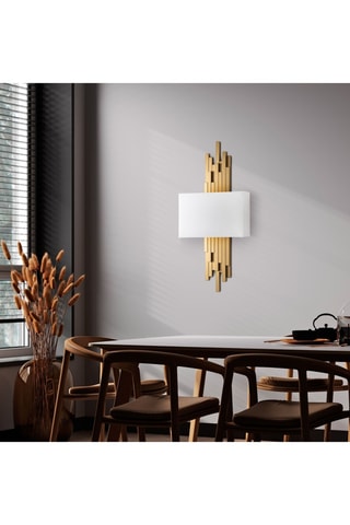 Aplique mural Axis - Dorado y blanco - 2 x 40 W