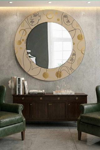 Espejo - 58 cm - Beige