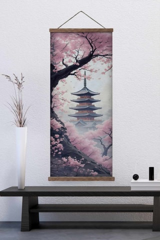 Adorno mural de madera maciza - 40 x 120 x 2 cm - Multicolor