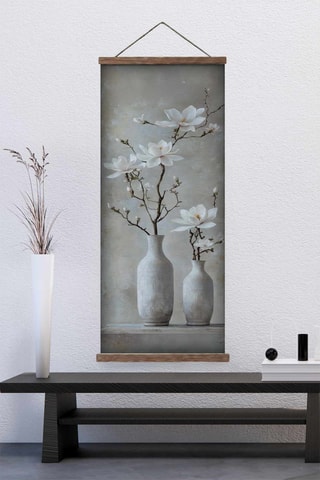 Adorno mural de madera maciza - 40 x 120 x 2 cm - Multicolor