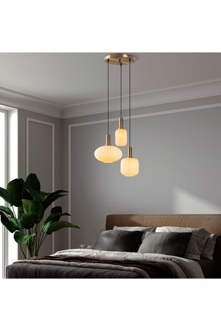 Candeeiro suspenso Asker - Dourado - 3 x 40 W