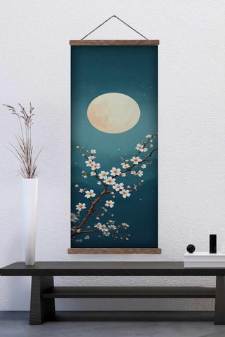 Adorno mural de madera maciza - 40 x 120 x 2 cm - Multicolor
