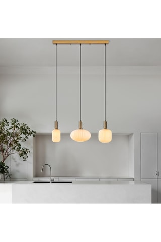 Candeeiro suspenso Asker - Dourado - 3 x 40 W