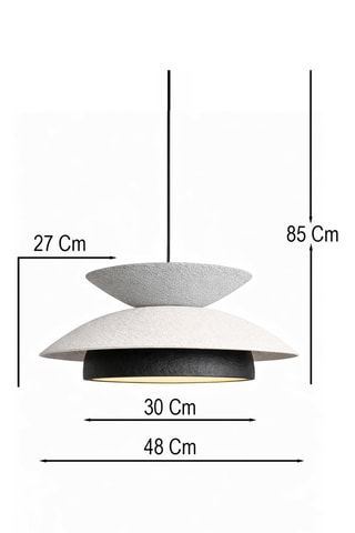 Lámpara de techo - Blanco y negro - 40 W