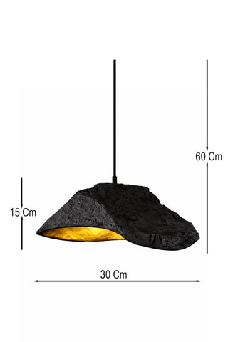 Lámpara de techo - Negro y dorado - 40 W
