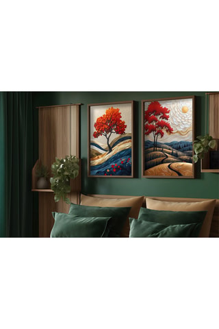 2 cuadros con marco de MDF Sandrine - 50 x 70 cm