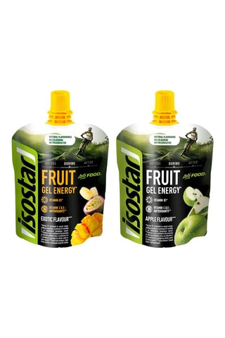6 x Gels énergétiques Actifood High Energy pomme - 90 g et 6 x Gels énergétiques Actifood High Energy exotique - 90 g