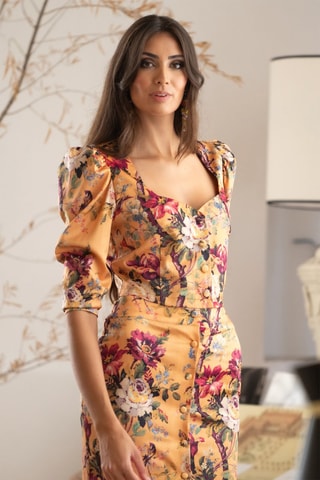 Top - Oranje - Oranje en roze