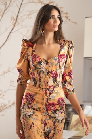 Top - Oranje - Oranje en roze