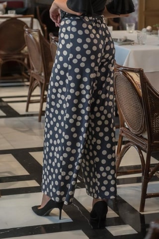 Broek - Blauw - Beige en blauw