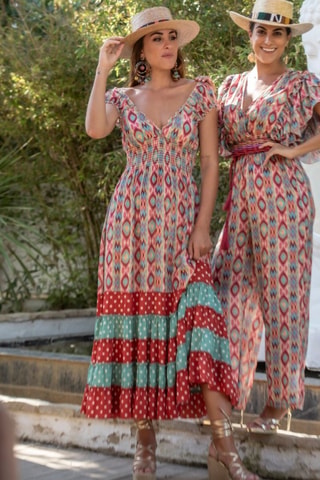 Zijden Jumpsuit - Multicolor - Multicolor