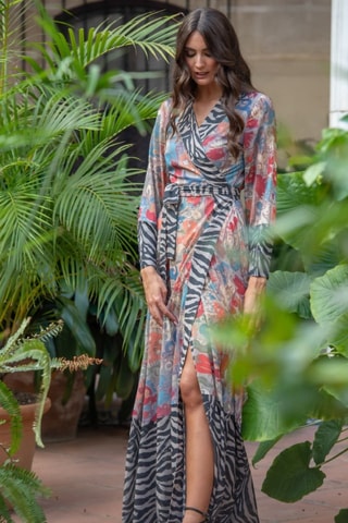 Robe portefeuille - Multicolore