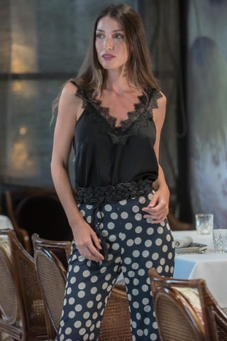 Broek Flare Cut - Zwart - Wit en zwart
