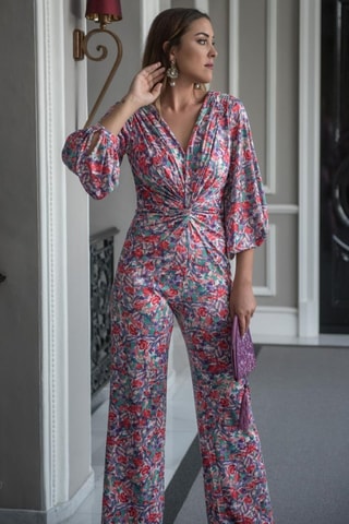 Jumpsuit - Lichtpaars - Oranje en paars