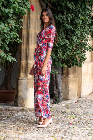 Jumpsuit - Rood - Rood en blauw