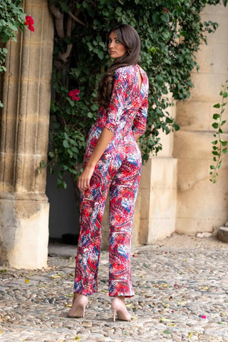 Jumpsuit - Rood - Rood en blauw