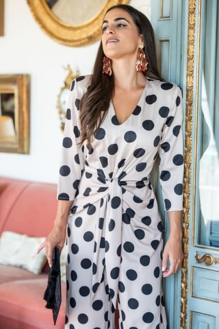 Jumpsuit - Beige - Zwart en beige