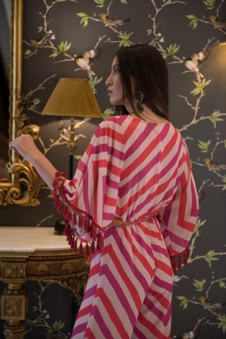 Jumpsuit - Fuchsia - Oranje en roze