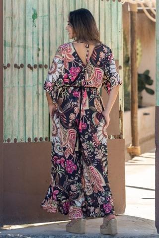 Zijden Jumpsuit - Zwart - Zwart