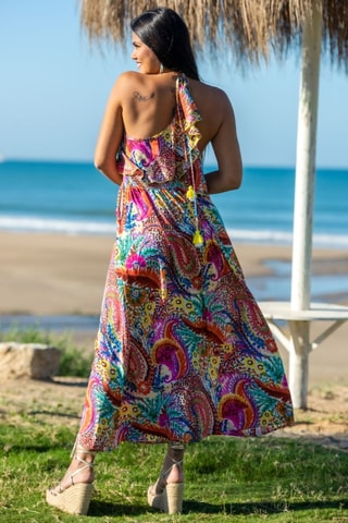 Zijden Jurk - Multicolor - Multicolor