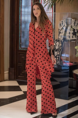 Broek Flare Cut - Rood - Zwart en rood
