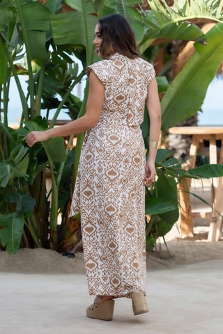 Top - Beige - Wit en beige