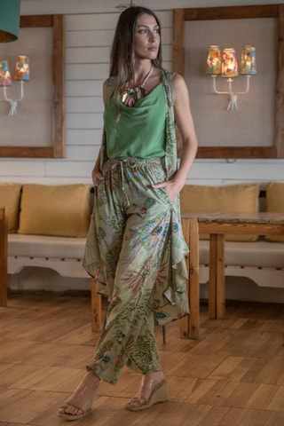 Mouwloos Zijden Vest - Groen - Groen
