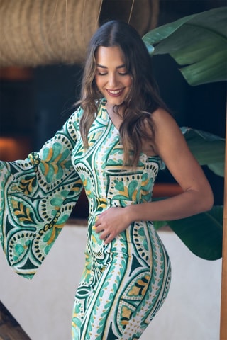 Jumpsuit - Groen - Groen en geel