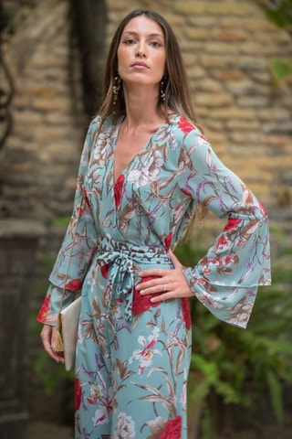 Jumpsuit - Blauw - Wit, rood en blauw