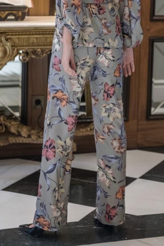 Broek Flare Cut - Groen - Beige en groen