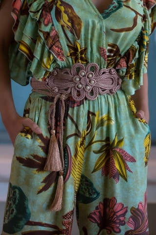 Jumpsuit - Groen - Groen, geel en roze