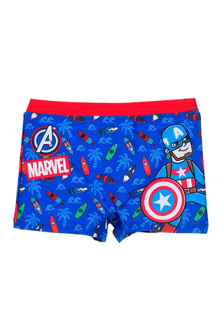 Bañador estilo bóxer Capitán América Los Vengadores Marvel - Rojo