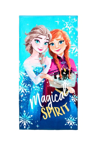 Toalla de playa Elsa y Anna Frozen Disney - Violeta