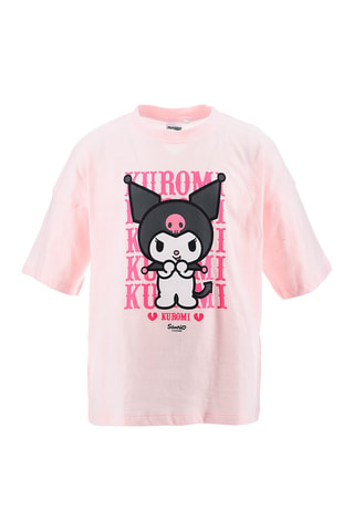 Camiseta Kuromi Hello Kitty Sanrio - Rosa - Rosa