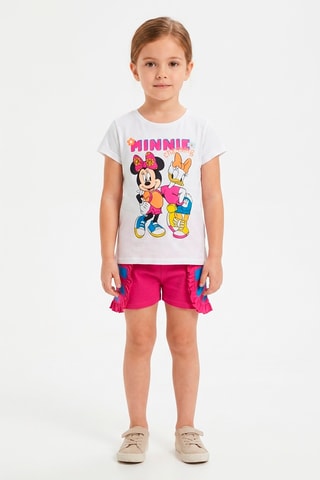 Camiseta y short Minnie Disney - Blanco