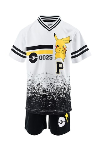 Camiseta y short Pikachu Pokémon - Blanco