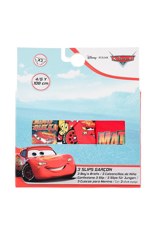 3 slips Rayo McQueen Cars Disney Pixar - Multicolor