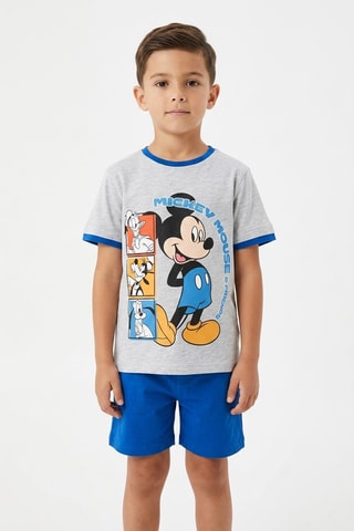 Camiseta y short Mickey y sus amigos Disney - Gris