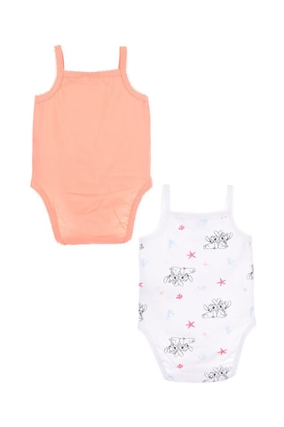 2 bodis Stitch Lilo y Stitch Disney - Naranja y blanco
