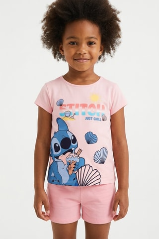 Camiseta Stitch Lilo y Stitch Disney - Rosa claro