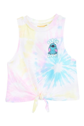 Camiseta de tirantes tie-dye Stitch Lilo y Stitch Disney - Blanco