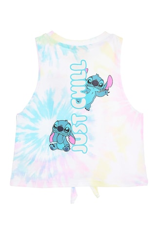 Camiseta de tirantes tie-dye Stitch Lilo y Stitch Disney - Blanco