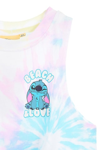 Camiseta de tirantes tie-dye Stitch Lilo y Stitch Disney - Blanco
