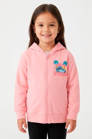 Sudadera con capucha Ángel y Stitch Lilo y Stitch Disney - Rosa