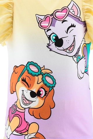 Camiseta y short Everest y Skye La Patrulla Canina - Amarillo y violeta